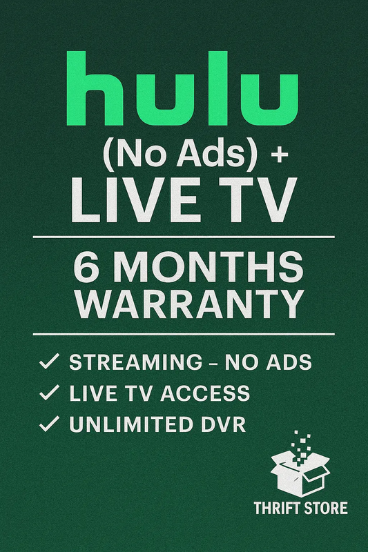 Hulu (No Ads) + Live TV | 6 Months Hulu